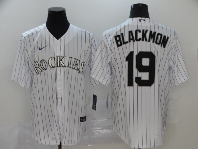 Men's Colorado Rockies Charlie Blackmon #19 White Baseball Jersey